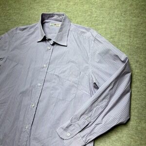 Luciano Barbera Men's Striped Cotton Dress Shirt, Size 42 16 1/2, Made in‎ Italy